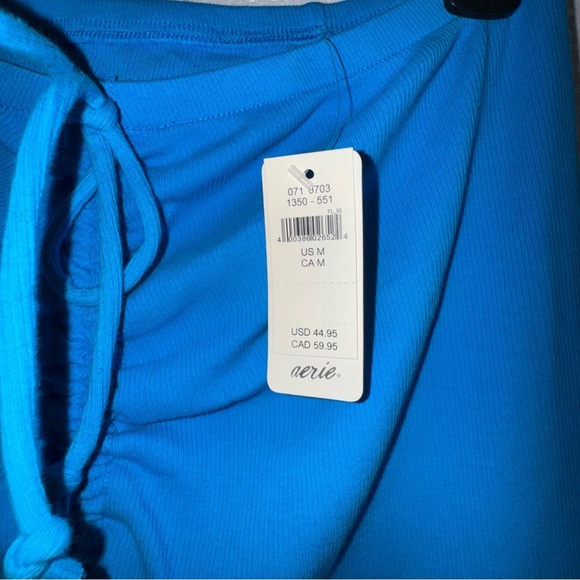 NWOT Aerie Beachwalk Midi Skirt in bright blue M - Picture 5 of 6